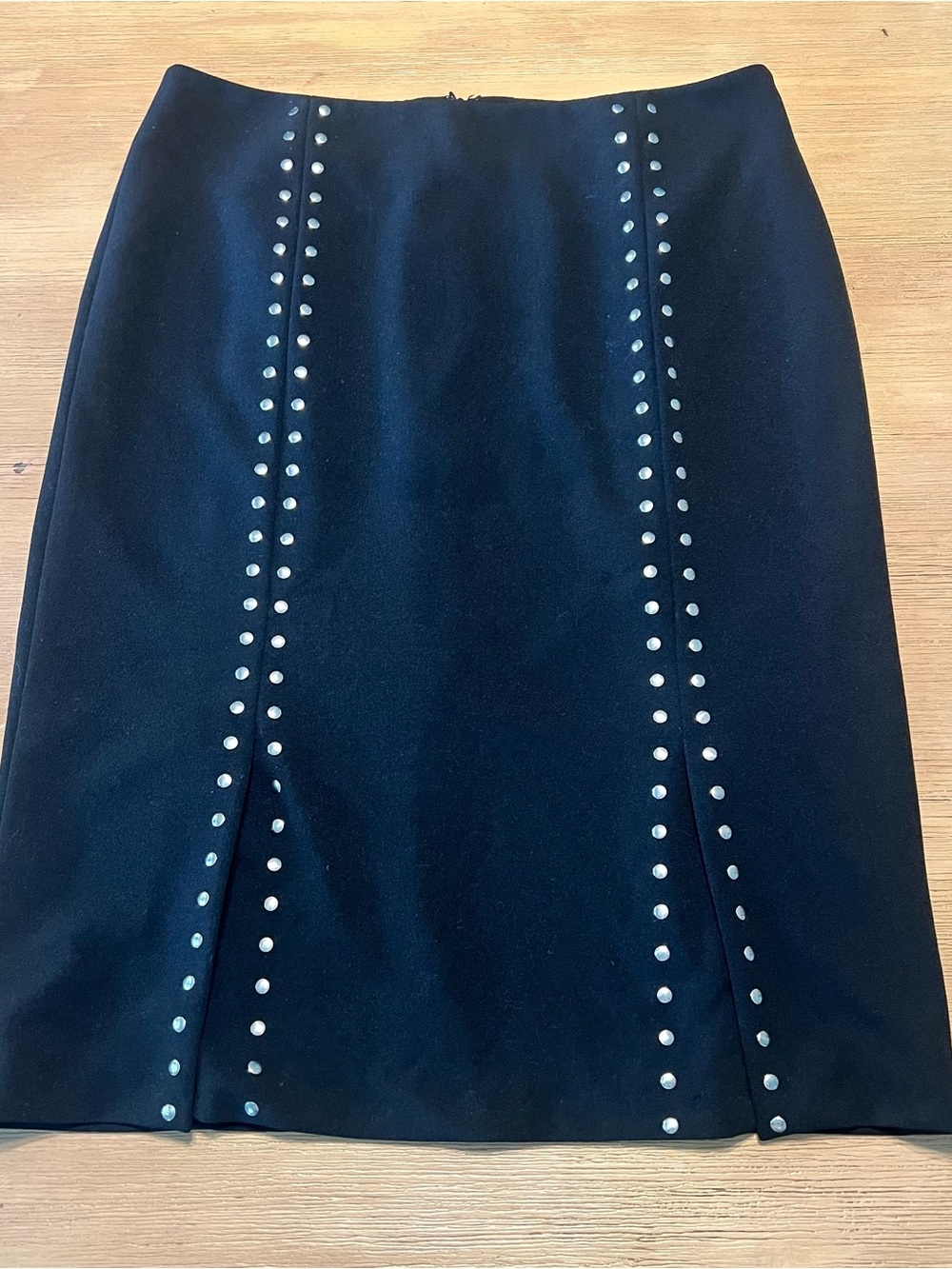 Calvin Klein Black Pencil Skirt with Silver Studs